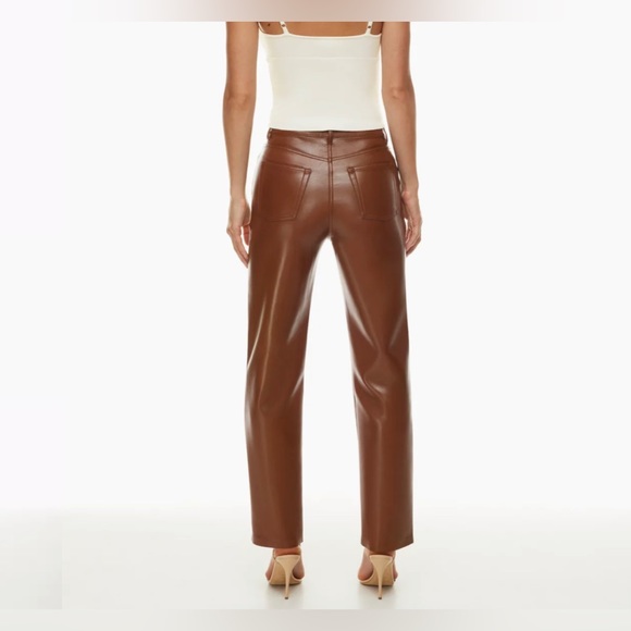 NWT Aritzia Melina High Waisted Leather Pants - Picture 5 of 8